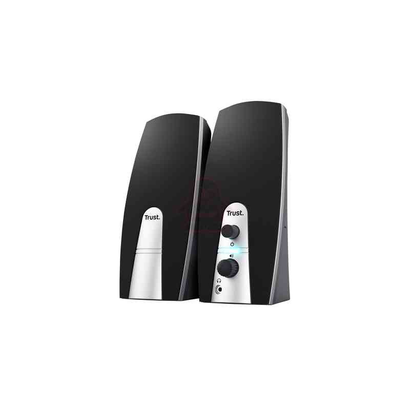 Trust 24660 set di altoparlanti 5 W PC/PC portatile Nero, Metallico 2.0 canali