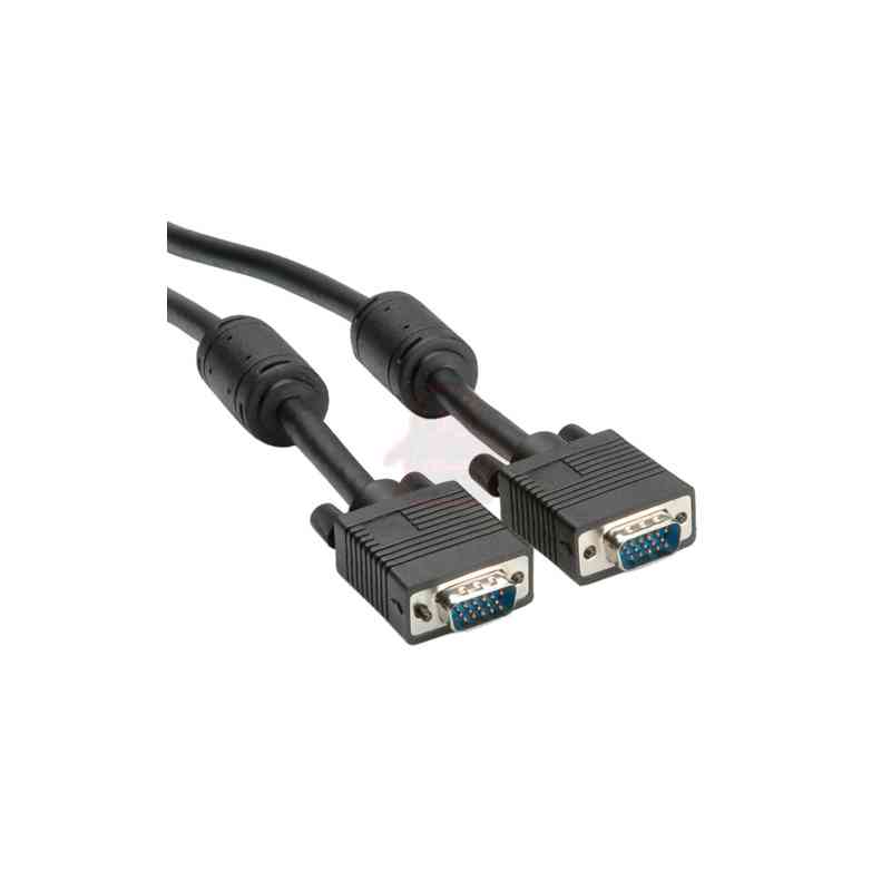 ROLINE CAVO DI RETE HQ VGA CABLE+ FERRITE, DDC, HD15, M/M, 6 M NERO
