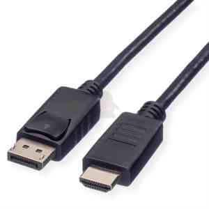 ROLINE GREEN CAVO DISPLAYPORT CABLE, DP - HDTV, M/M, BLACK, 1M