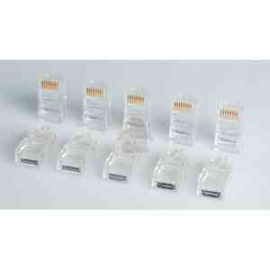 ROLINE CONNETTORE MODULARE UTP CAT5E CLASSE D 8P8C MONTAGGIO SU CAVO RJ45 GRIGIO