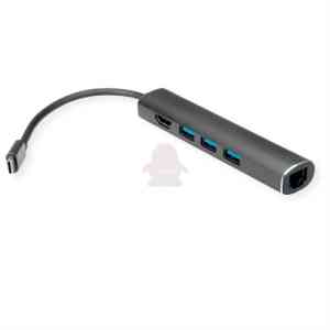 VALUE DOCKING USB - C, 1X 4K HDMI, 3X USB3.2 GEN1, 1X GIGABIT ETHERNET