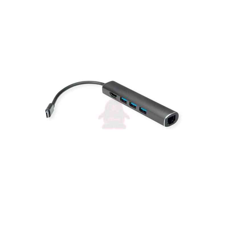 VALUE DOCKING USB - C, 1X 4K HDMI, 3X USB3.2 GEN1, 1X GIGABIT ETHERNET