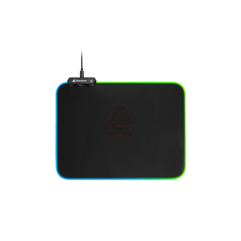 SHARKOON MOUSEPAD TAPPETINO GAMING 1337 MAT RGB V2 360, USB, LUNGHEZZA 36CM