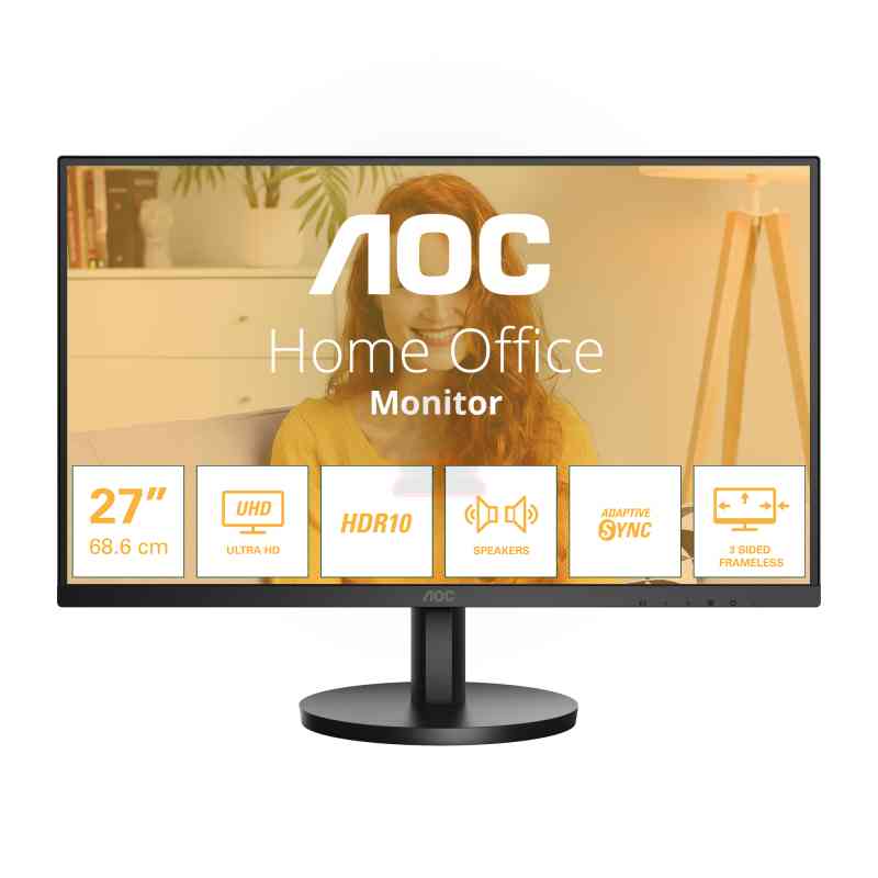AOC B3 U27B3A Monitor PC 68,6 cm (27") 3840 x 2160 Pixel 4K Ultra HD LCD Nero