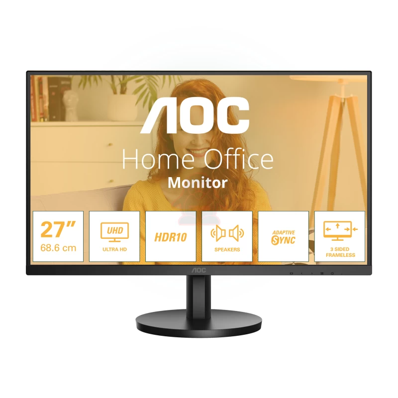 AOC B3 U27B3A Monitor PC 68,6 cm (27") 3840 x 2160 Pixel 4K Ultra HD LCD Nero