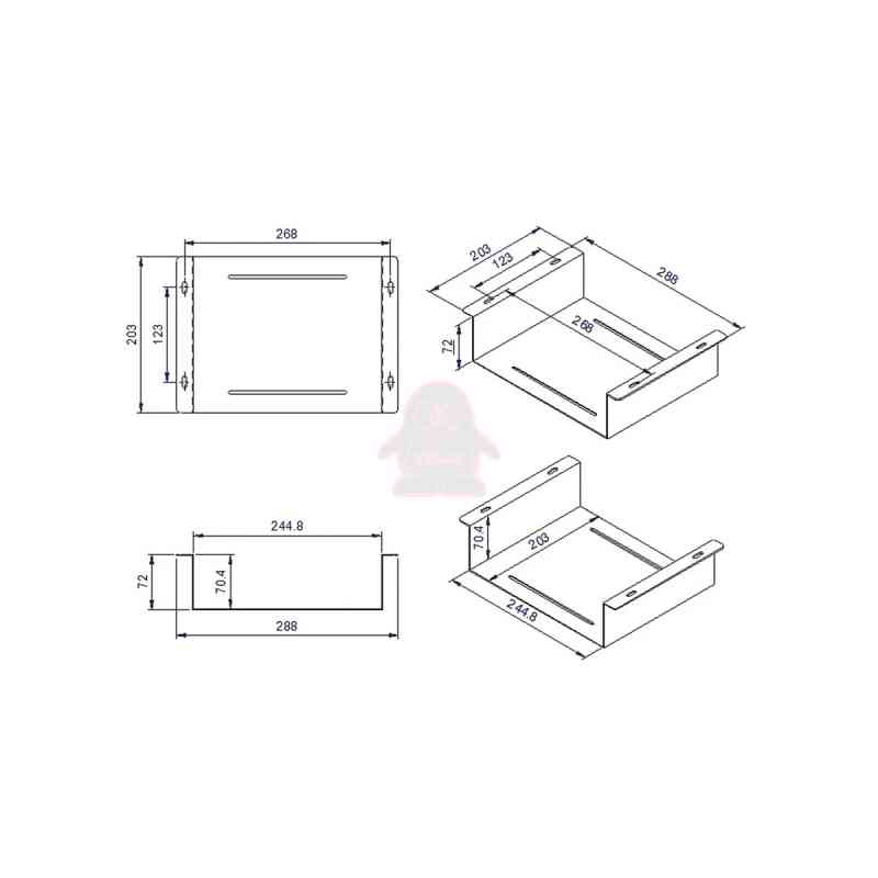 ROLINE ALLOGGIO SOTTOSCRIVANIA PER KVM/NUC/MINIPC/APPLE MAC MINI