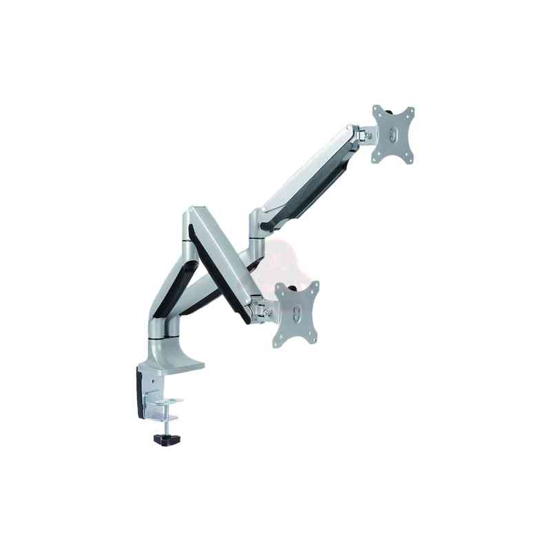 VALUE BRACCIO DOPPIO MONITOR, DESK CLAMP, 4 GIUNTI, ALTEZZE AGGIUSTABILI SEPARATAMENTE