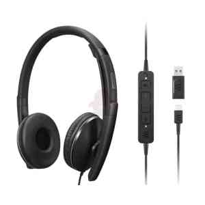 Lenovo 4XD1M45627 cuffia e auricolare Cablato A Padiglione USB tipo-C Nero