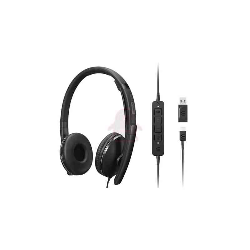 Lenovo 4XD1M45627 cuffia e auricolare Cablato A Padiglione USB tipo-C Nero