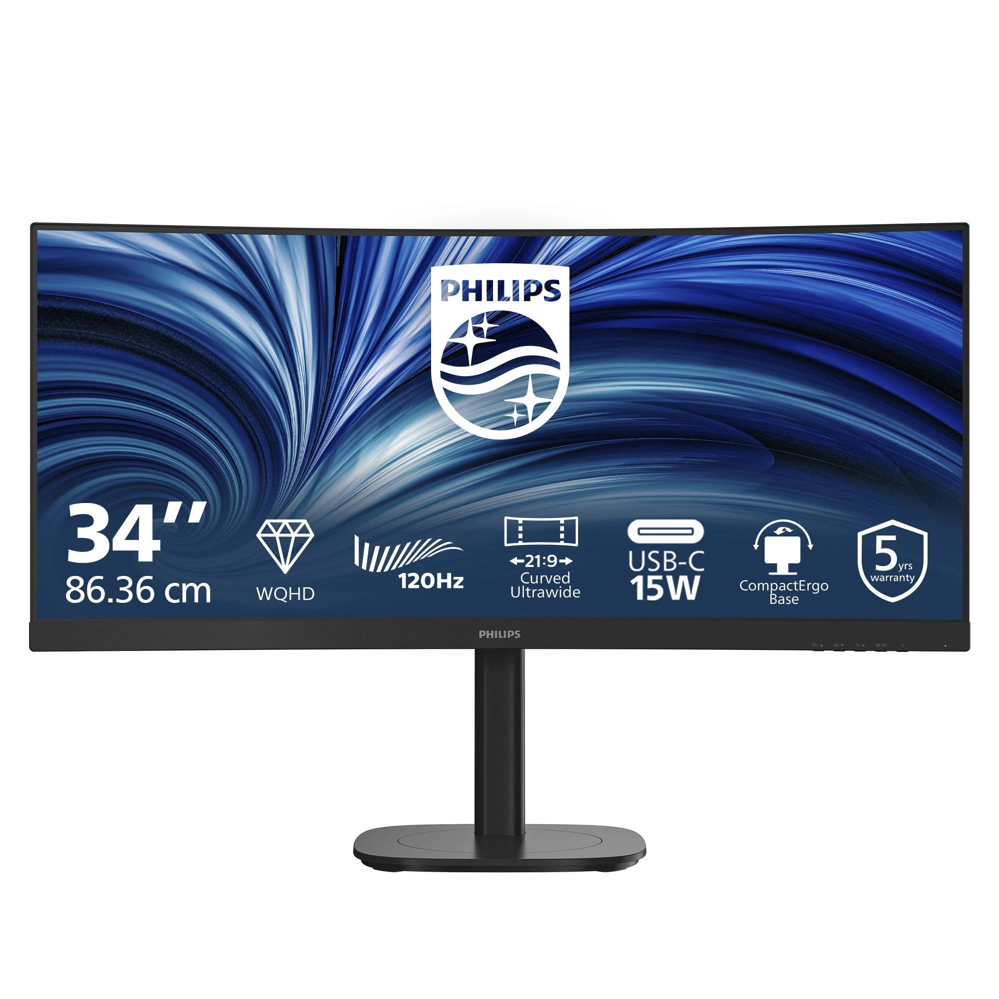 Philips 34B2N3500C/00 Monitor PC 86,4 cm (34") 3440 x 1440 Pixel Wide Quad HD LCD Nero