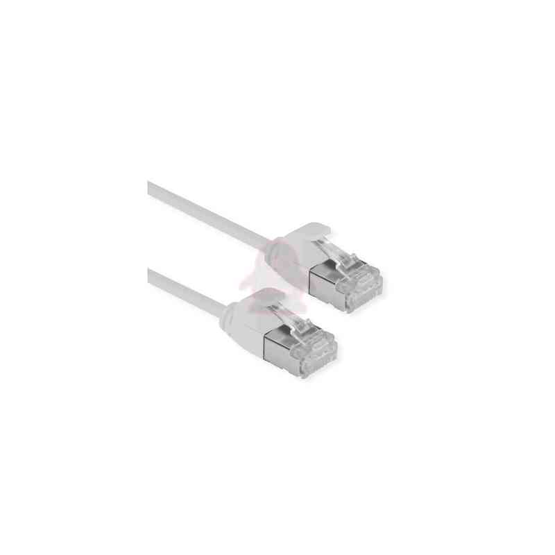 ROLINE CAVO DI RETE U/FTP DATACENTER PATCHCORD CAT.6A/CLASS EA, LSOH, SLIM, GRIGIO, 0.5M