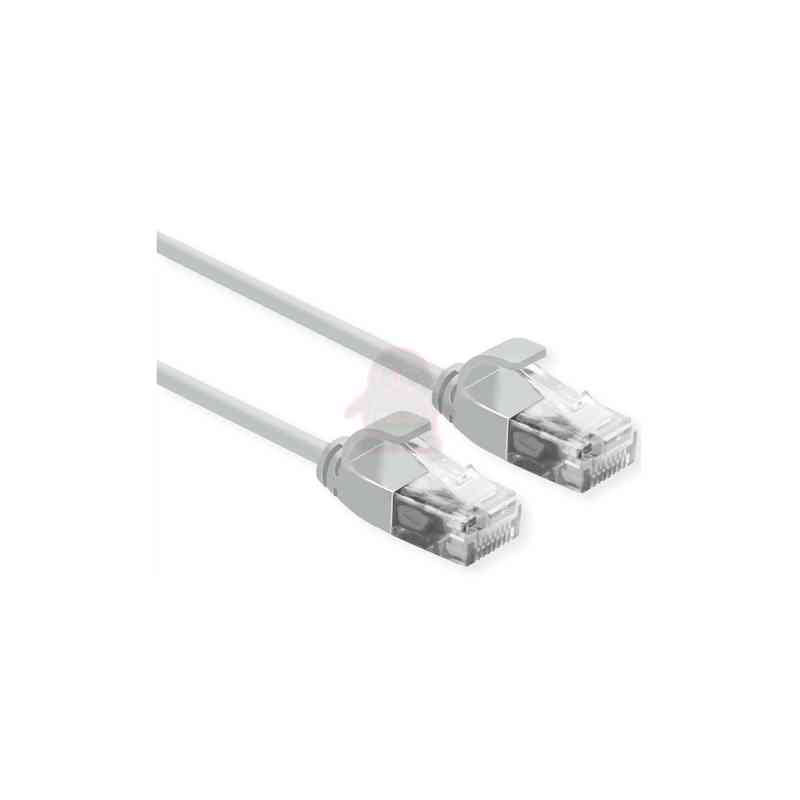 ROLINE CAVO DI RETE UTP DATA CENTER PATCHCORD CAT.6A/CLASSE EA, LSOH, SLIM, GRIGIO, 0.15M