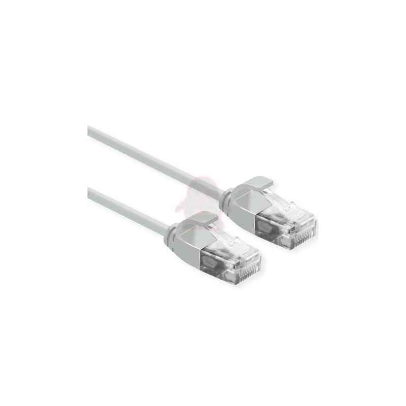 ROLINE CAVO DI RETE UTP DATA CENTER PATCHCORD CAT.6A/CLASSE EA, LSOH, SLIM, GRIGIO, 0.5M