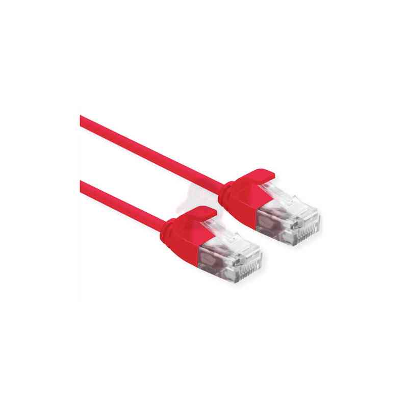 ROLINE CAVO DI RETE UTP DATA CENTER PATCH CORD CAT.6A (CLASSE EA) LSOH SLIM 2 M ROSSO