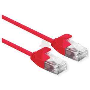 ROLINE CAVO DI RETE UTP DATA CENTER PATCH CORD CAT.6A (CLASSE EA) LSOH SLIM 3 M ROSSO