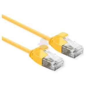 ROLINE CAVO UTP DATA CENTER PATCHCORD CAT.6A, CLASS EA, LSOH, SLIM, GIALLO, 1M