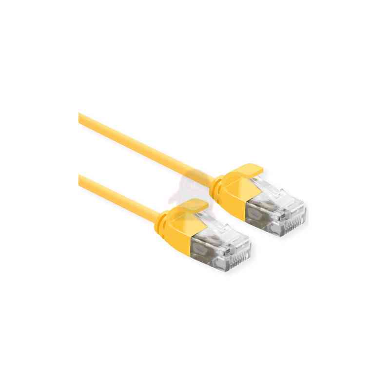 ROLINE CAVO UTP DATA CENTER PATCHCORD CAT.6A, CLASS EA, LSOH, SLIM, GIALLO, 1M