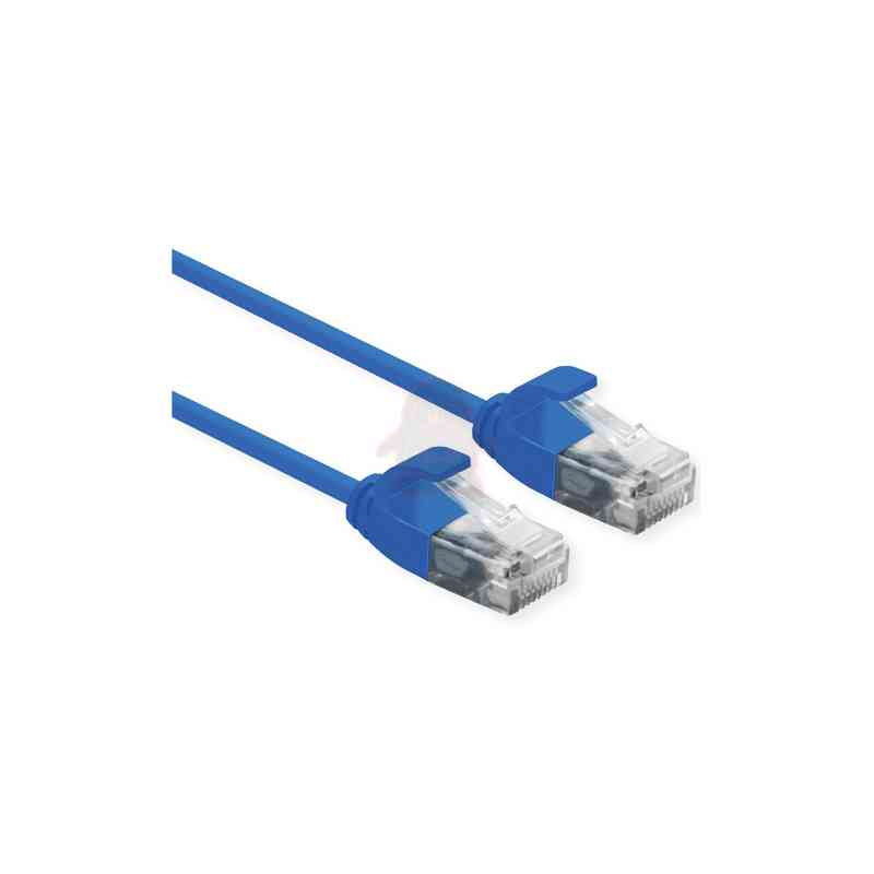 ROLINE CAVO DI RETE UTP DATA CENTER PATCH CORD CAT.6A (CLASSE EA) LSOH SLIM 1.5 M BLU