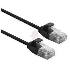 ROLINE CAVO DI RETE UTP DATA CENTER PATCH CORD CAT.6A (CLASS EA) LSOH SLIM 1.5 M NERO