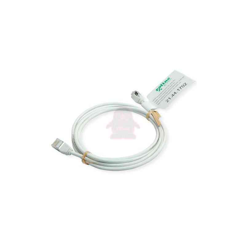 ROLINE GREEN CAVO DI RETE U/FTP DATACENTER PATCHCORD CAT.6A/CLASS EA, LSOH/TPE, SLIM, GRIGIO, 0.3M