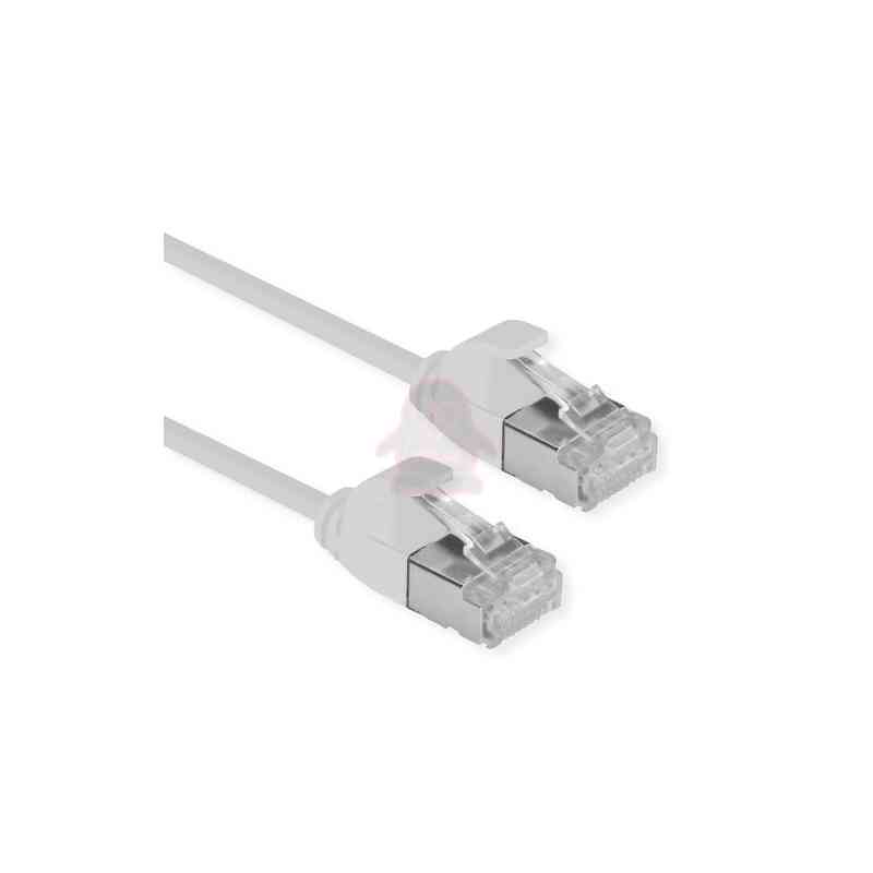 ROLINE GREEN CAVO DI RETE U/FTP DATACENTER PATCHCORD CAT.6A/CLASS EA, LSOH/TPE, SLIM, GRIGIO, 0.5M