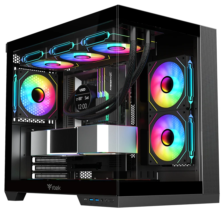 itek DARK CAVE DS Tower Nero