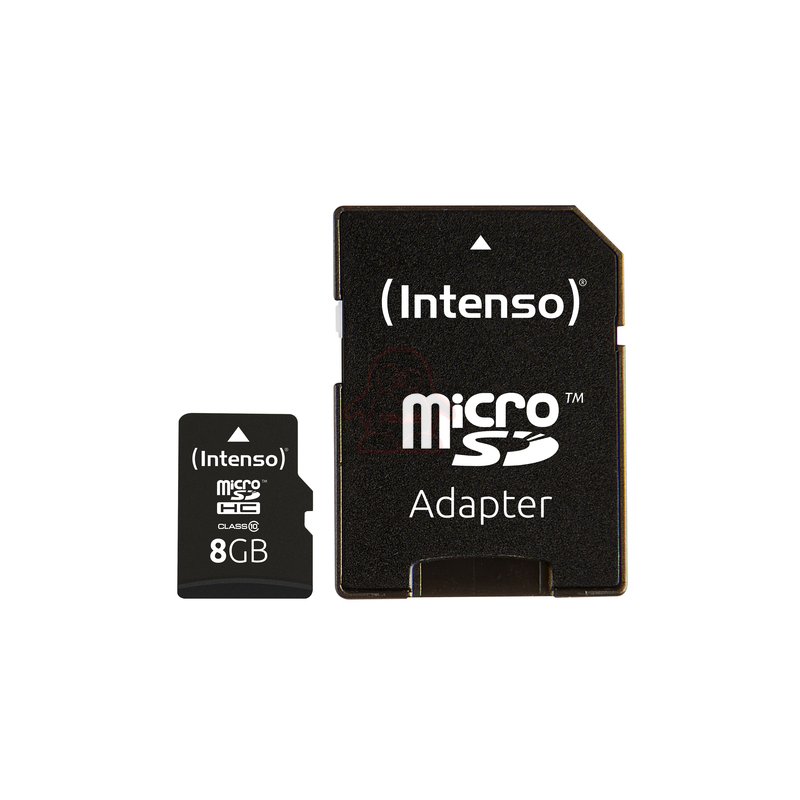 INTENSO MICRO SDHC 8GB CLASSE 10 + ADATTATORE SD