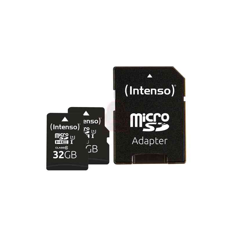 INTENSO MICRO SD UHS-I  PREMIUM CON INCL SD ADAPTER 32GB CONFEZIONE DA 2 PEZZI