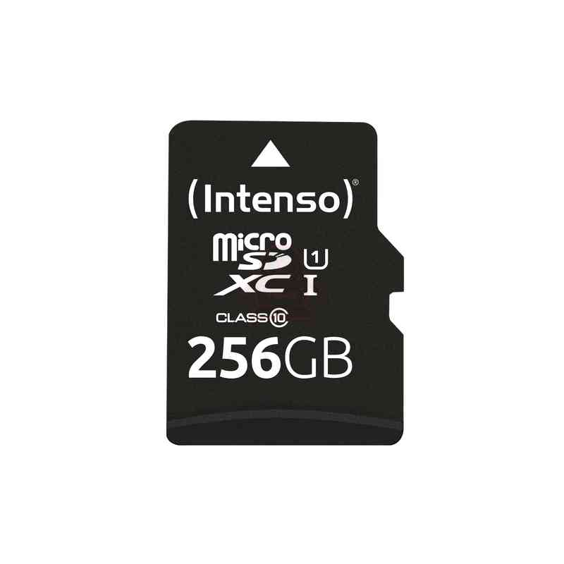 INTENSO MEMORY CARD MICRO SD 256GB UHS-I PREMIUM Up to 90 Mb/s