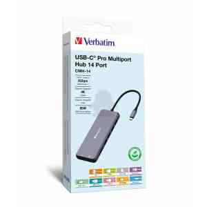 Verbatim CMH-14 USB tipo-C 5000 Mbit/s Argento