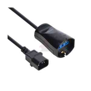 Vultech Cavo di Alimentazione IEC C14 Maschio - 10/16A Bipasso Schuko