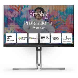 AOC Q27U3CV Monitor PC 68,6 cm (27") 2560 x 1440 Pixel 4K Ultra HD LCD Nero