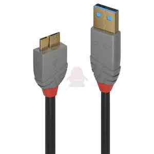 Lindy 36765 cavo USB USB 3.2 Gen 1 (3.1 Gen 1) 0,5 m USB A Micro-USB B Nero