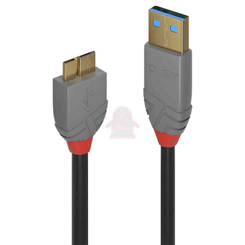 Lindy 36765 cavo USB USB 3.2 Gen 1 (3.1 Gen 1) 0,5 m USB A Micro-USB B Nero