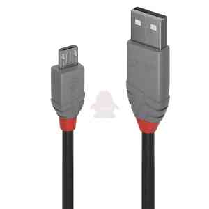Lindy 36732 cavo USB USB 2.0 1 m USB A Micro-USB B Nero, Grigio