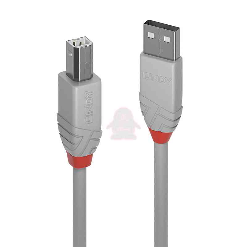 Lindy 36684 cavo USB USB 2.0 3 m USB A USB B Grigio