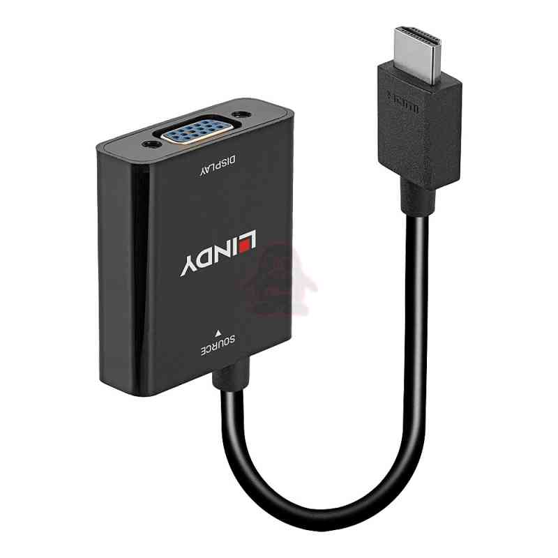 Lindy 38291 cavo e adattatore video 0,1 m HDMI tipo A (Standard) VGA (D-Sub) Nero