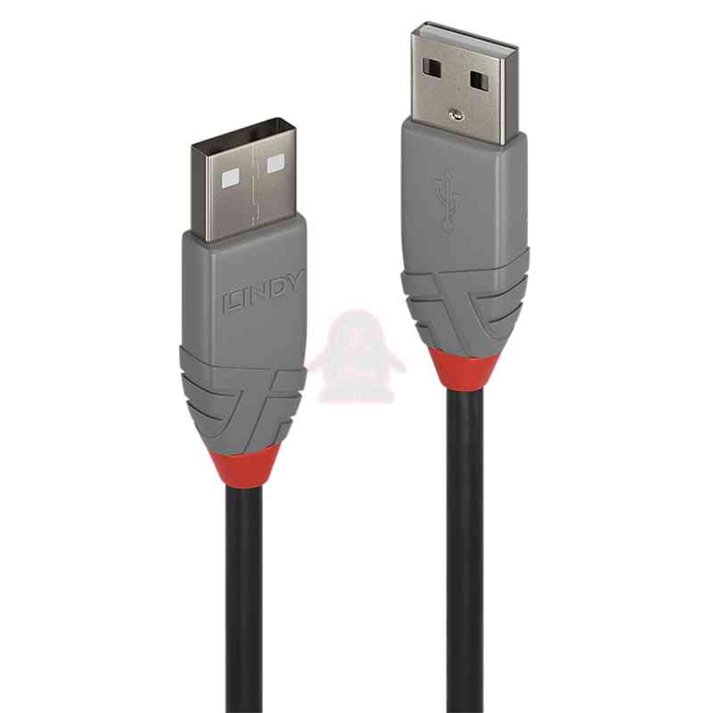 Lindy 36691 cavo USB USB 2.0 0,5 m USB A Nero, Grigio