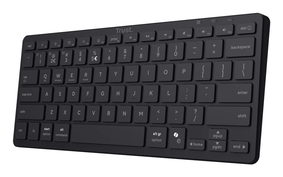 Trust Nado II tastiera Casa/ufficio USB + Bluetooth QWERTY Italiano Nero