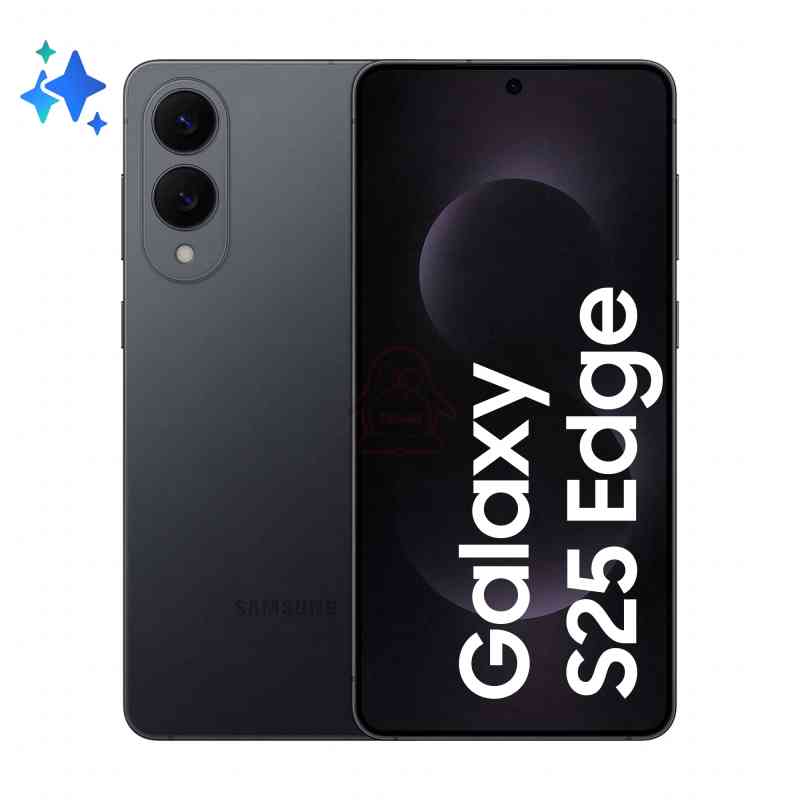 Samsung Galaxy S25 Edge, Smartphone AI, Display 6.7'' QHD+ Dynamic AMOLED 2X, Fotocamera 200MP, RAM 12GB, 256GB, 3.900 mAh, Titanium Jetblack