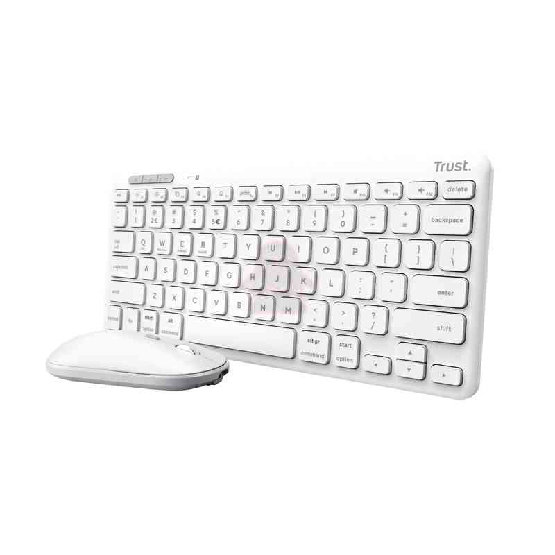 Trust Lyra tastiera Mouse incluso Universale RF senza fili + Bluetooth QWERTY Italiano Bianco