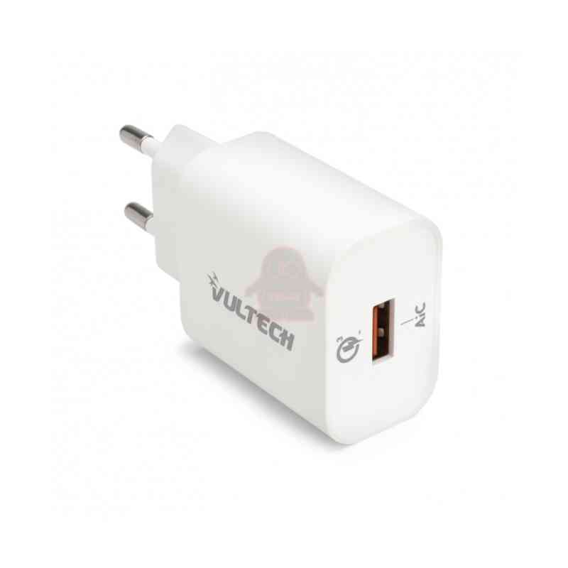 Vultech Caricatore Da Rete USB Quick Charge 3.0 3A 18W
