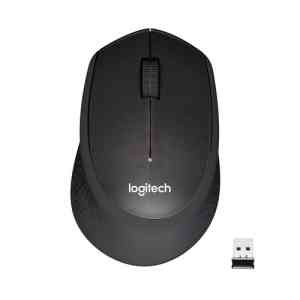LOGITECH MOUSE M330 WIRELESS ERGONIMICO, 2 TASTI NERO