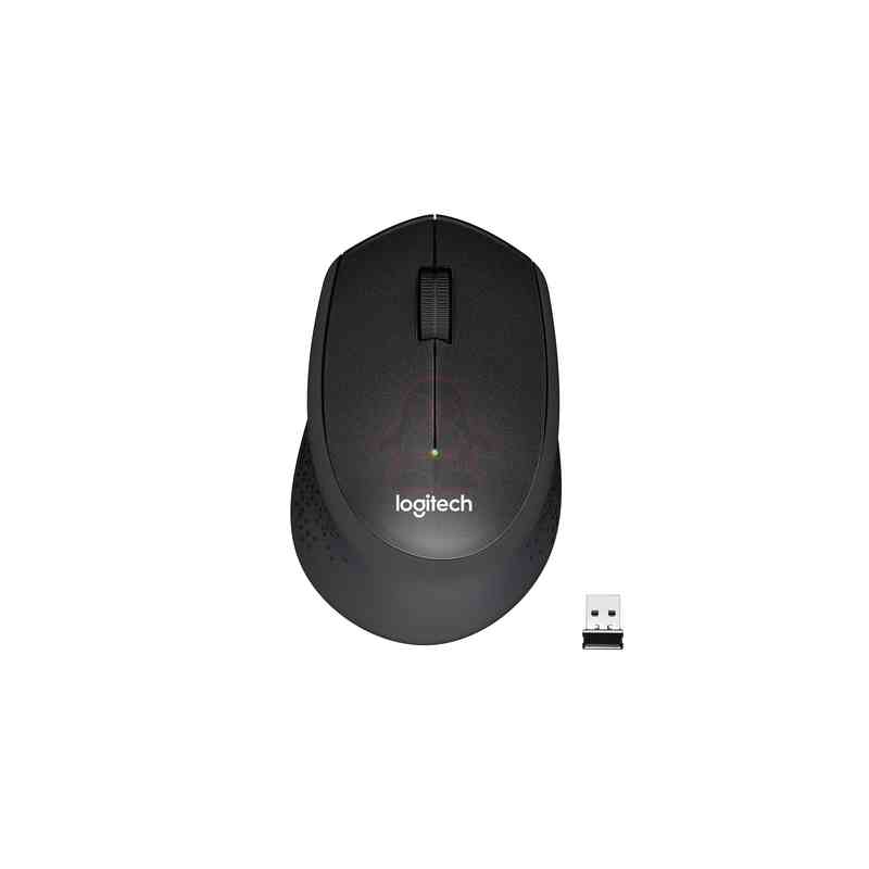 LOGITECH MOUSE M330 WIRELESS ERGONIMICO, 2 TASTI NERO
