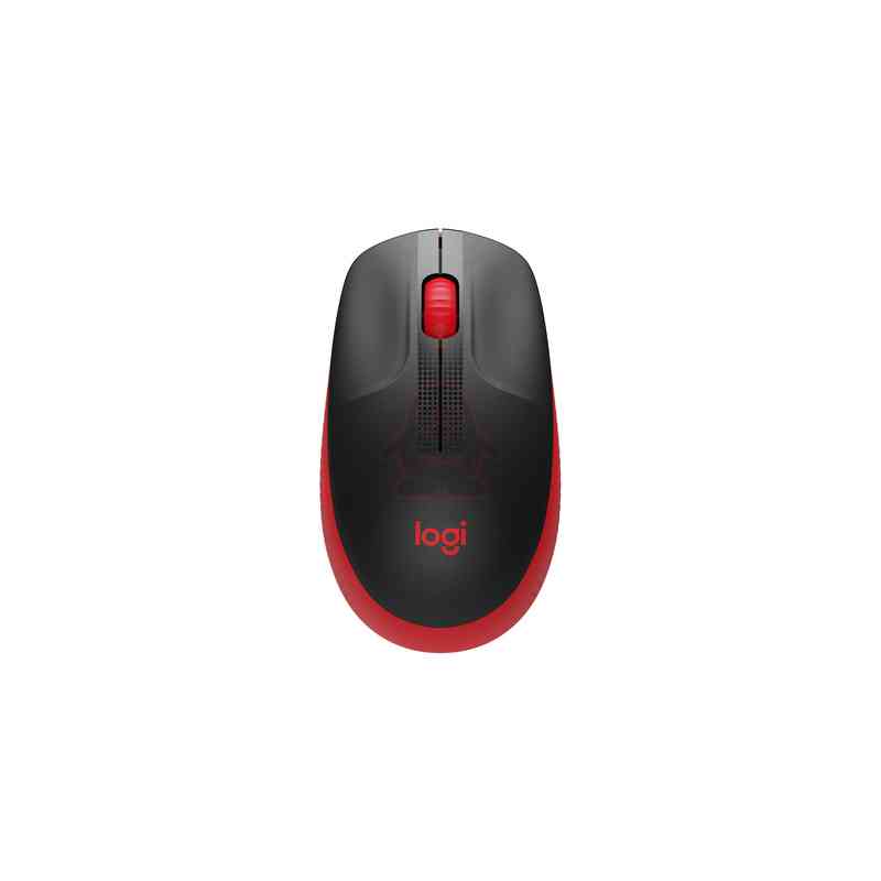 LOGITECH MOUSE WIRELESS M190 FULL-SIZE, OTTICO, USB, ROSSO