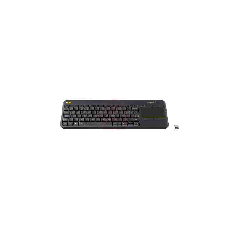 LOGITECH KEYBOARD TASTIERA QWERTY ITALIANA WIRELESS k400 PLUS NERA 0 PLUS BLACK