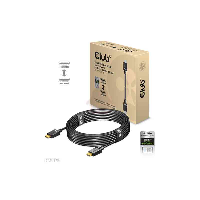 CLUB3D CAC-1375 cavo HDMI 5 m HDMI tipo A (Standard) Nero