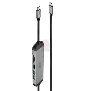 Lindy 43326 replicatore di porte e docking station per laptop Cablato USB 3.2 Gen 1 (3.1 Gen 1) Type-C Nero, Grigio