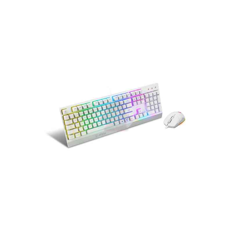 MSI Vigor GK30 Combo White tastiera Mouse incluso Gaming USB QWERTY Italiano Bianco