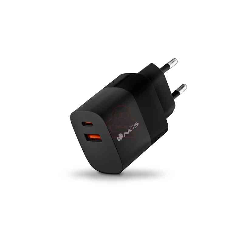 NGS CARICATORE DA PARETE ULTRAVELOCE DA 45W CON 2 PORTE: USB-C + USB-A